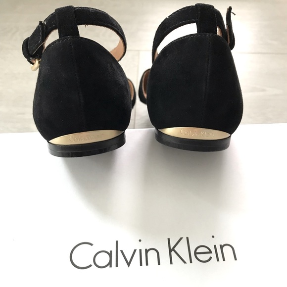 ✨HOST PICK✨ Calvin Klein Gina Studded Kid Suede D'orsay Flats - Picture 6 of 9